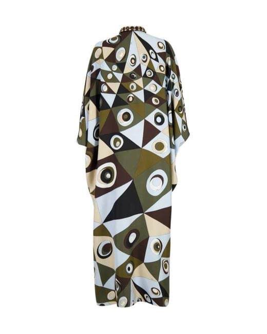 Emilio Pucci White Pucci Occhi Oversized Caftan Dress