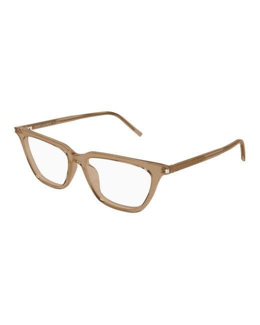 Saint Laurent White Rectangle-Frame Glasses for men
