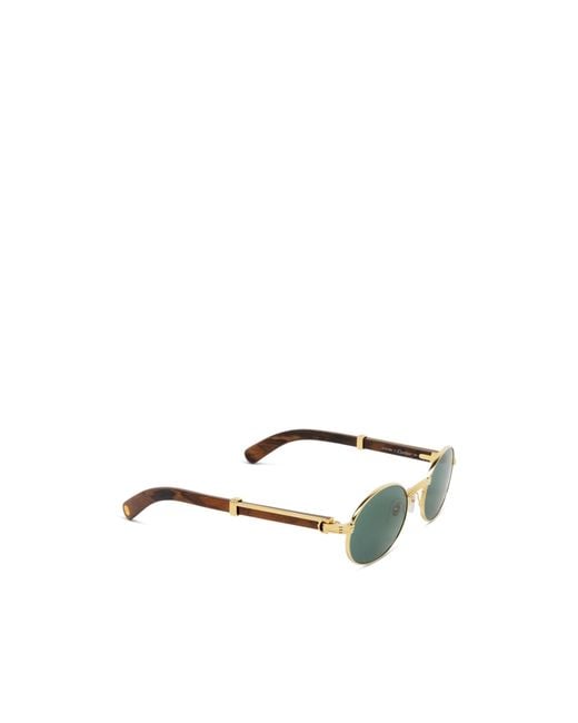 Cartier Green Giverny Oval Frame Sunglasses for men