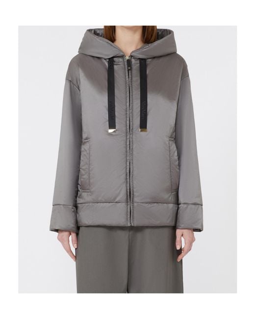 Max Mara Gray Padded, Hooded Jacket