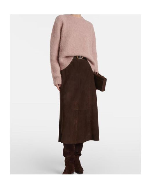 Vince Brown Midi Skirt