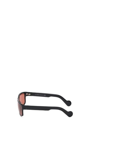 Moncler Pink Eyewear Rectangular Frame Sunglasses for men