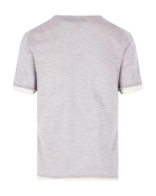 arch4 White Knitted Short-Sleeved T-Shirt