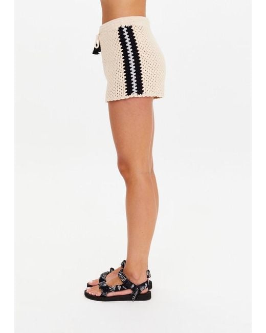 The Upside White Hali Knit Shorts