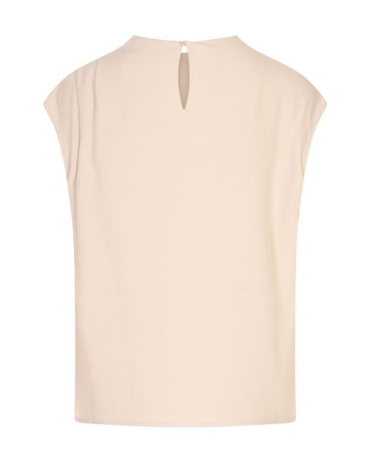 Agnona Natural Sleeveless Top