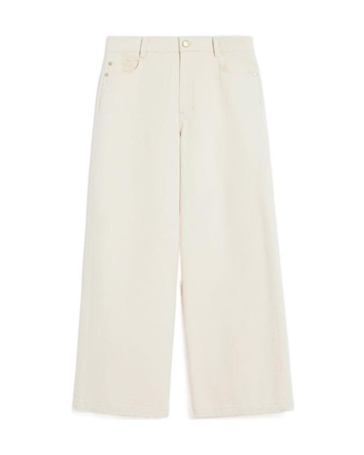 Max Mara White 'S Straight Leg Trousers