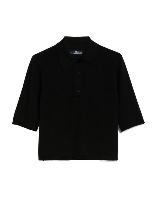 Max Mara Black Wool Polo Neck Sweater