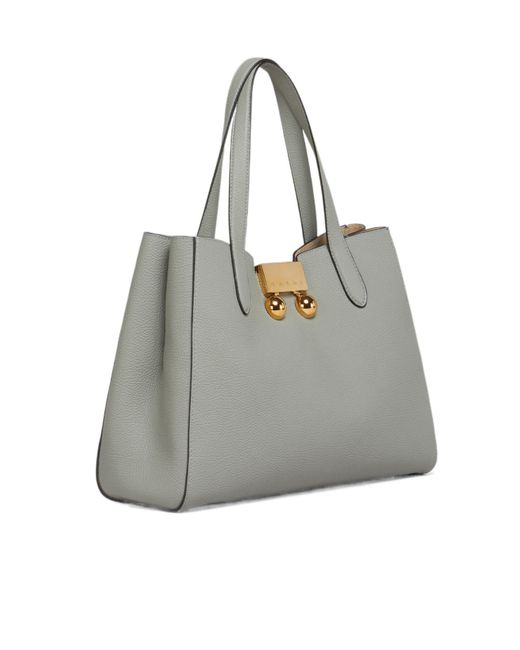 Marni Gray Leather Trunkaroo Tote Handbag