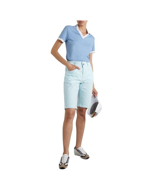 Bogner Blue Jolita Cotton-Blend Gabardine Golf Shorts
