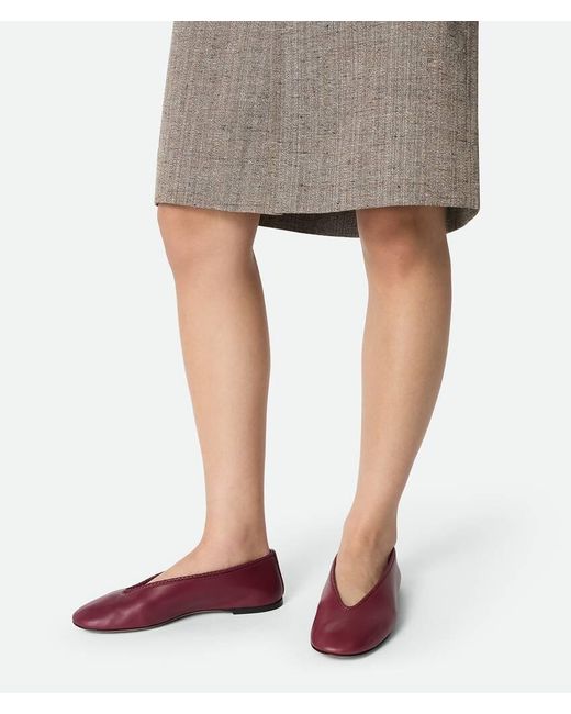 Bottega Veneta Red Rosa Ballerina Shoes