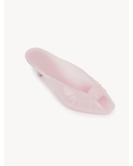 Chloé Pink Chloé Jelly Knot Detailed Mules