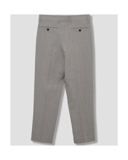 Dries Van Noten Gray Waistband Pleated Pants for men