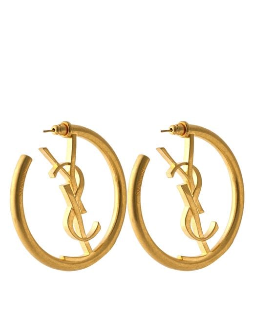 Saint Laurent Metallic Circle Earring