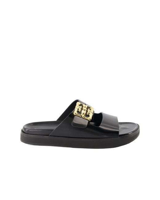 Givenchy Black 4G Buckled Sandals