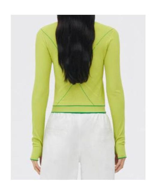 Bottega Veneta Yellow Round-Neck Knitwear