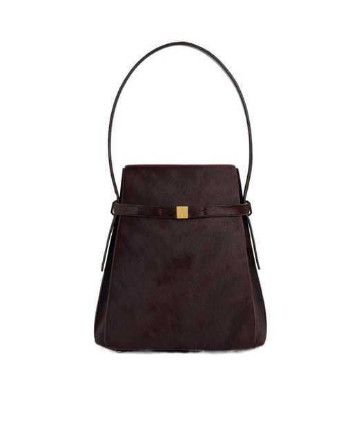 Totême  Black Belted-Detail Bucket Bag