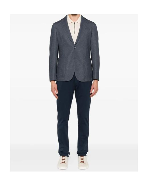 Boss Blue Patch-Pocket Jacket for men