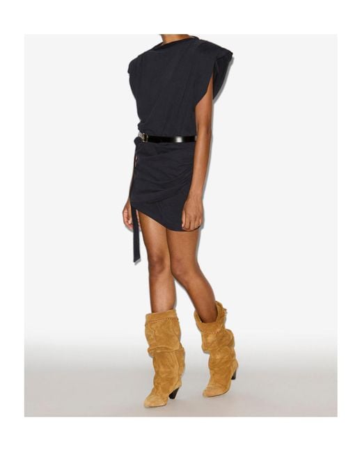 Isabel Marant Black Marielle Short Jersey Dress