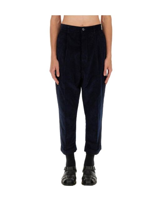 AMI Blue Carrot Cropped Pants for men