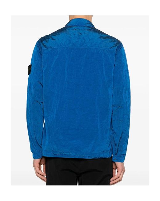 Stone Island Blue Jackets for men