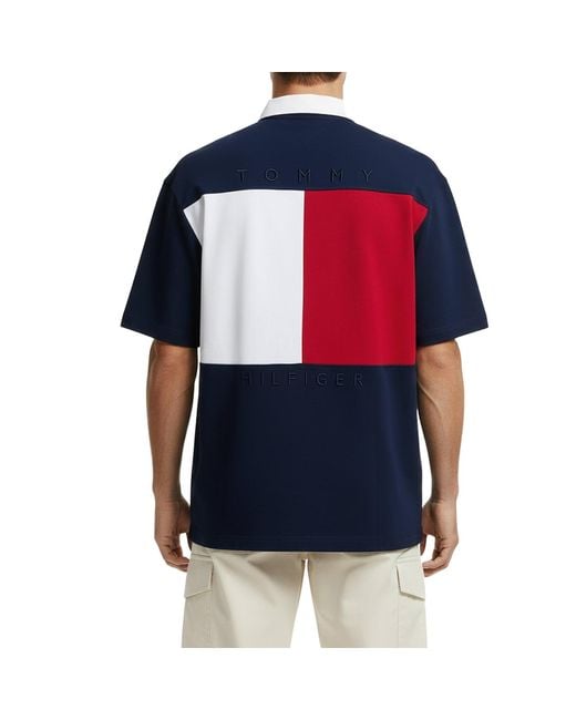 Tommy Hilfiger Blue Short Sleeve Polo Shirt for men