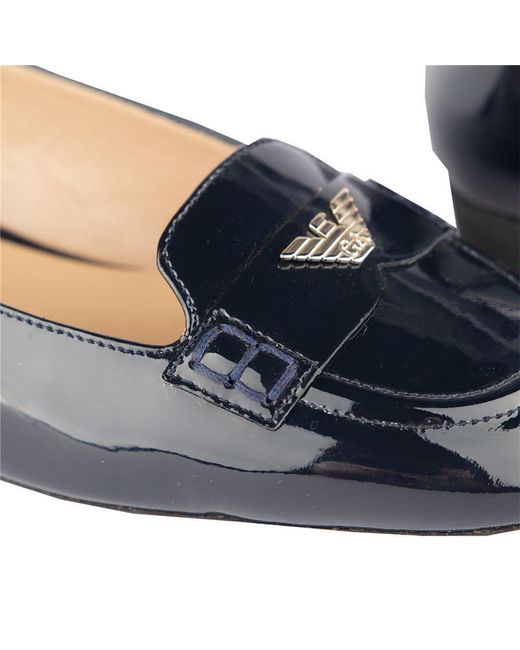 Emporio Armani Black Logo Flats