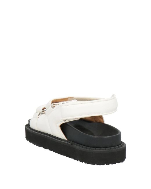 Isabel Marant White Minimalist Leather Sandals