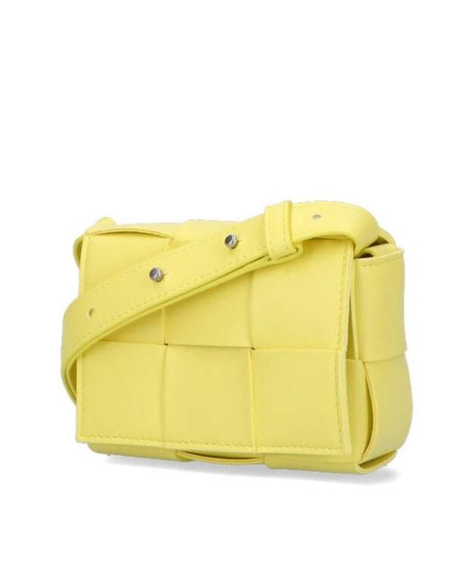 Bottega Veneta Yellow Mini Intreccio Cross-Body Bag