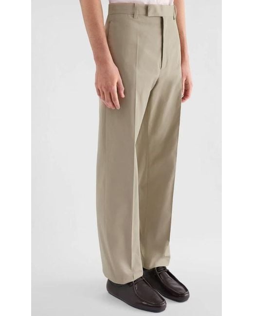 Jil Sander Gray Cotton Drill Trousers for men