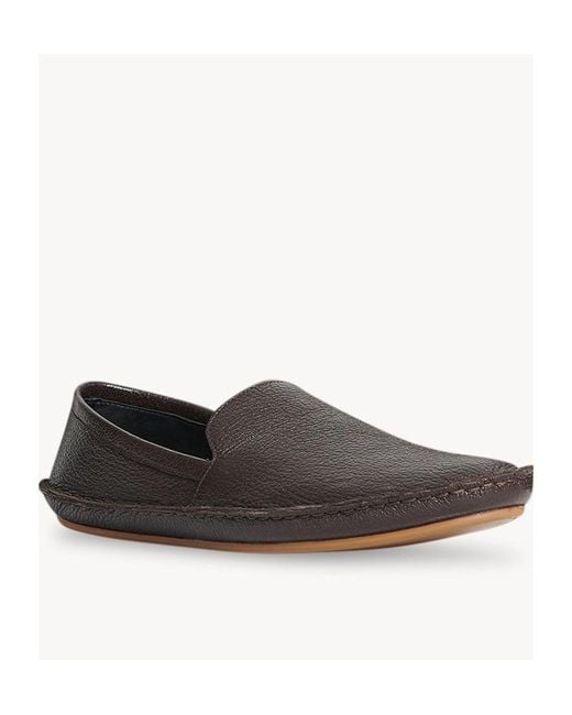 The Row Brown Round-Head Flat Shoes