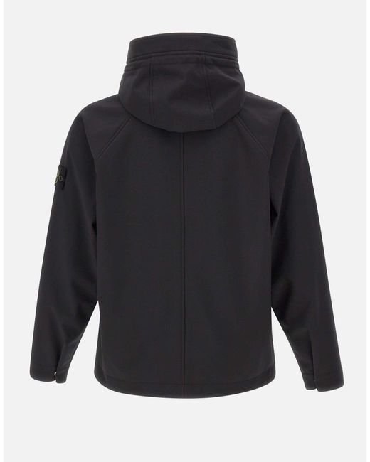 Stone Island Blue Logo Patch Hooded Parka for men