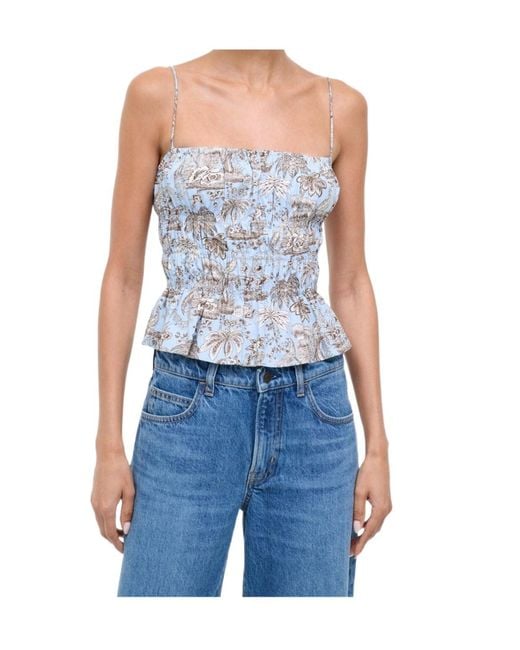 Staud Blue Thin Shoulder Straps