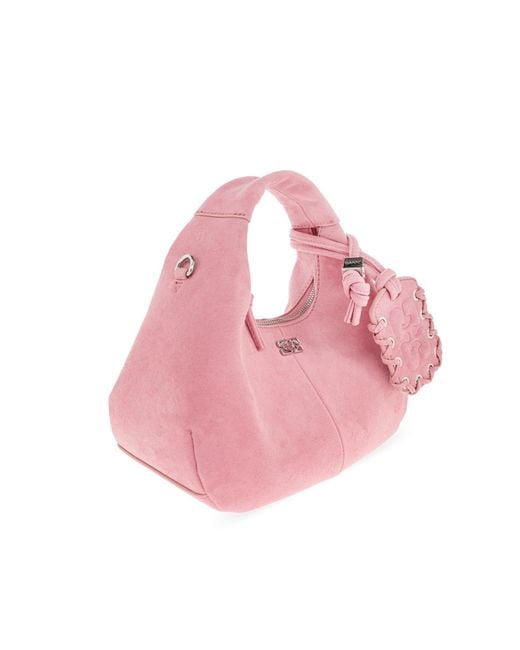 Ganni Pink Zipper Handbag