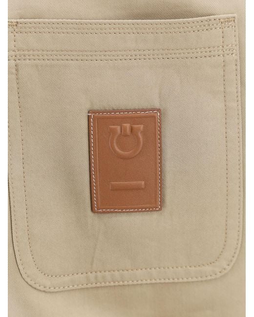 Ferragamo Natural Logo Patch Long-Sleeved Jacket for men