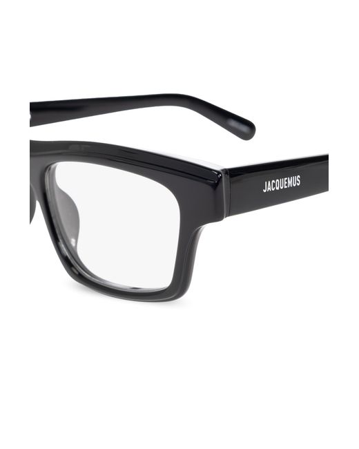 Jacquemus White Rectangle Frame Glasses for men