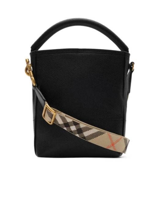 Burberry Black Mini B Clip Bucket Bag