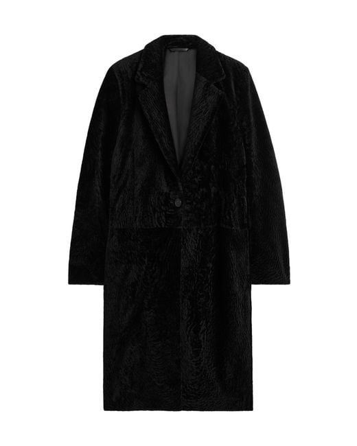 Totême Black Shearling Coat