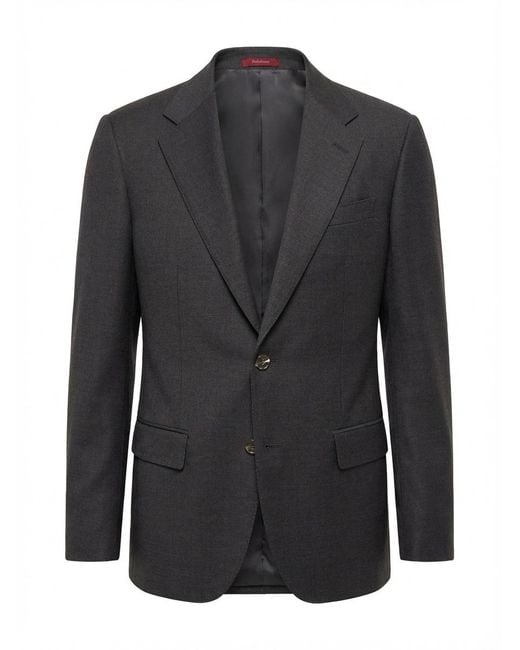 Gucci Black Single-Breasted Selvedge Wool Jacket for men