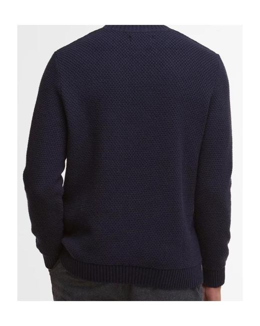 Barbour Blue Crew Neck Sweater for men