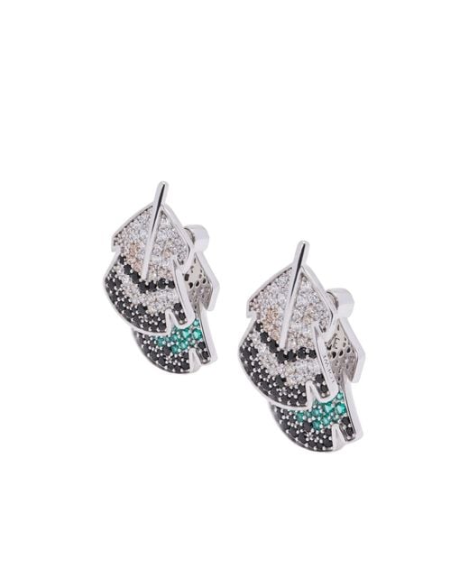 Loewe Metallic Feather Earrings