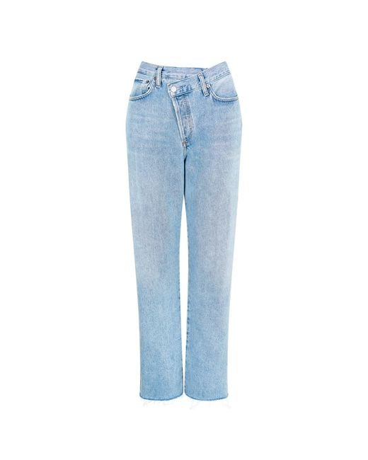 Agolde Blue Multi-Pocket Denim Trousers