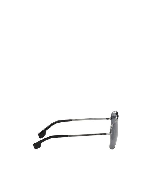 Versace Gray Focus Logo Sunglasses for men