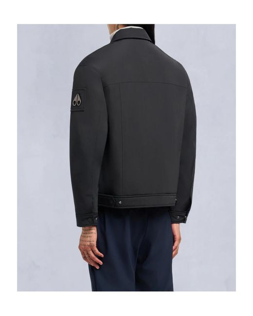 Moose Knuckles Black Button-Fastening Shirt Jacket for men
