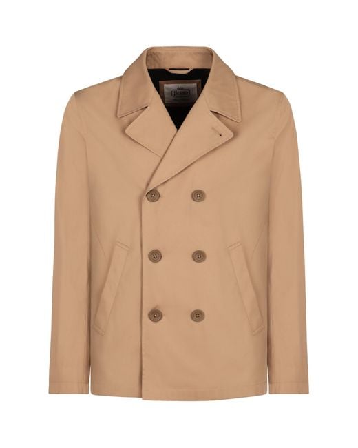 Herno Natural Pea Coat for men