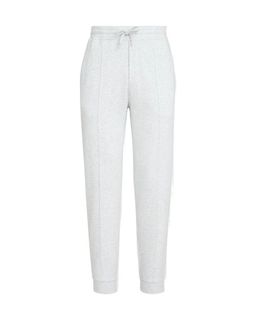Brunello Cucinelli White Drawstring Track Pants for men
