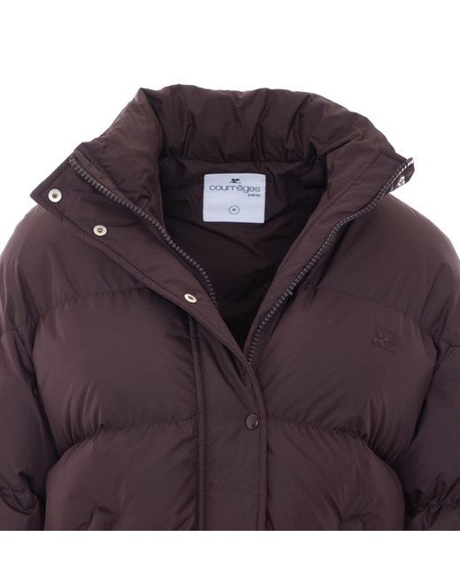 Courreges Purple Courrèges Cropped Puffer Quilted Jacket