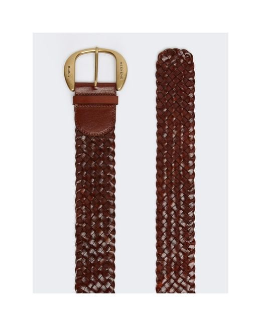 Weekend by Maxmara Brown Agelo Woven Belt