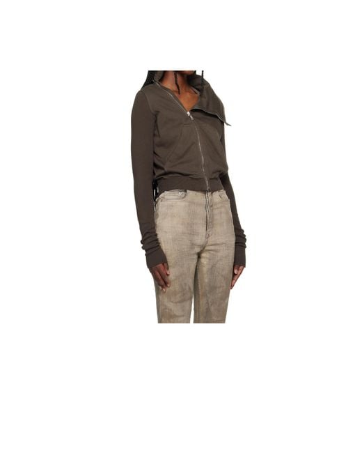 Rick Owens Multicolor Diagonal Zipper Sweatshirt