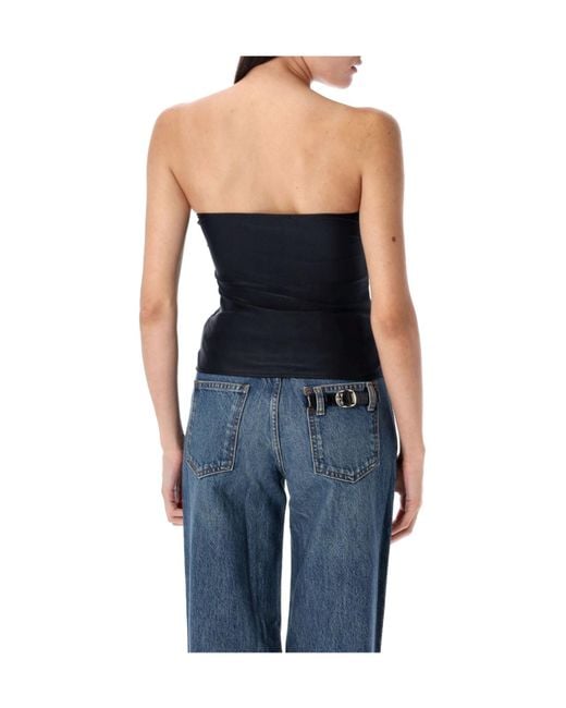Coperni Blue Multi-Button Corset Top