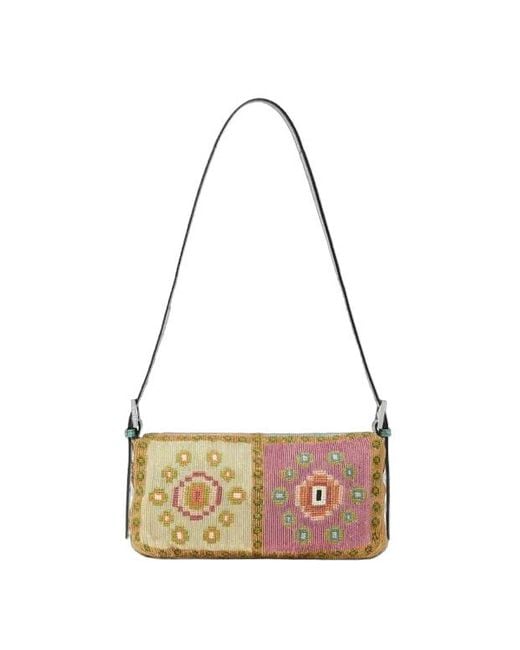 Fendi Metallic Baguette Shoulder Bag